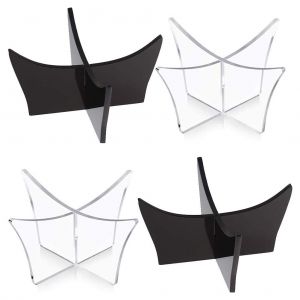 Hjlian Lot De 4 Supports De Ballons En Acrylique, Noir Et Blanc, Pour Basket-Ball, Football, Volley-Ball, Exercice - Neuf