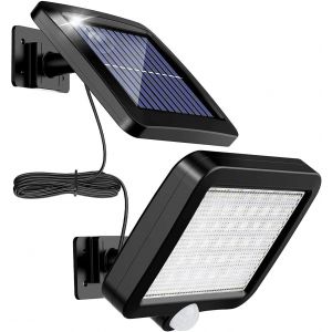 Bhhbb-Lumière Solaire Extérieure Avec Détecteur De Mouvement 56 Led, Lumière Solaire De Jardin Étanche Ip65 À 120 ° Avec Câble De 5 M - Neuf