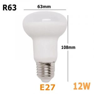 Lugh-E27 R63-Blanc Chaudinda-Ampoule Led &Agrave; &Eacute;conomie D'&eacute;nergie,Lampe &Agrave; Base E14,Budg&eacute;taire,Lampe,220v,R39,R50,R63,R80,6w,9w,12w,15w - Neuf