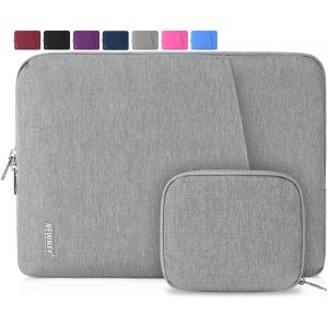 CMJAAGUR-Housse Pour Macbook Air 14 Housse Ordinateur 13-14 Pouces Imperméable Pochette Ordinateur Antichoc Sacoche Pc Portable Avec Petite Pochette Gris[M1474] - Neuf