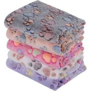 Couverture Pour Chien Chat,Petite Plaid Polaire Doux Chaud Animal Molletonpelucheuse Et Lavable 5 Pi&egrave;ces Ps016 (60 Cmx40 Cm,5 Pcs Mixed Pack) - Neuf