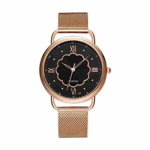 Montre-Bracelet &Agrave; Quartz Pour Femme En Or Rose, Acier Inoxydable, Style D&eacute;contract&eacute; - Neuf