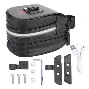 Sac De Rangement Etanche Pour Feux Arriere De Velo, Pochette De Selle A Led Sous Le Siege - Neuf