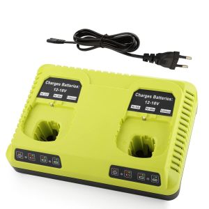 Chargeur pour Ryobi 3A 12V-18V Dual Port Chargeur de Remplacement pour Ryobi Batterie One+ P108 P107 P104 P105 P102 P103 - Neuf