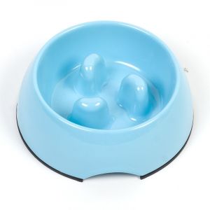 Bleu, 140ml Anti Glouton Écuelle Pour Chien, Anti-Dérapant - Beaucoup De Couleurs Et Tailles Pour Les Petits, Moyens Et Grands De Grands - Chat Chiot Mélamine Lent Bol D'alimentation - Neuf