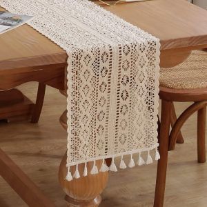 Sjzg-Chemins De Table Au Crochet, 26x240cm Chemin De Table En Dentelle Classique D&eacute;corations De Table Ruban De Table De Mariage Beige Nappe Vintage Pour Cuisine, De La Salle &Agrave; Manger Et Des F&ecirc;tes - Neuf