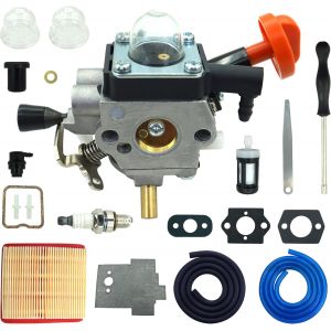 Carburateur 4180-120-0615 Kit de Filtre a Air 4180-141-0300 pour Tailleuse Debroussailleuse Stihl FS89 FS91 FS91R FS111 FC91 FC96 FC111 HT102 HT103 KM91 KM111, Kit de Maintenance Efficace - Neuf