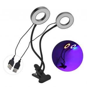 HJLIAN Lampe de croissance LED double extremite, reglable a 360¡ã, alimentee par USB, col de cygne, pour serre et bureau - Neuf