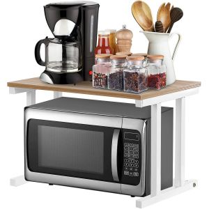 Chenquansarl-Micro-Ondes Tablette, 2 Couches Support De Four Rangement Pour Comptoir En Métal Étagère De Cuisine - Neuf