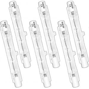 Pack De 6 Ampoules Halogènes R7s 78mm 100w 230v,Lampe Tube Halogène Dimmable,Blanc Chaud 2700k,1500lm,Spot Halogène Linéaire,Pour Éclairage Paysager, - Neuf