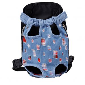 Hjlian Sac De Transport Portable Pour Animaux De Compagnie, Chat, Chien, Sac A Dos Respirant A L'avant, Sac De Voyage Avec Jambes Vers L'exterieur (Cowboy-L) - Neuf