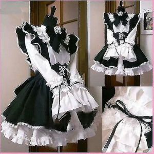 Femmes De Chambre Tenue Anime Robe Tablier Robe Lolita Robe Hommes Café Costume Cosplay - Neuf
