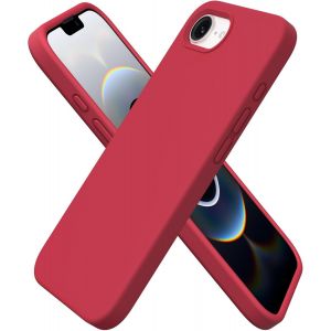 Coque Iphone 16e (2025) Silicone Liquide ¿ Protection Complète Antichoc Et Anti¿Rayures, Doublure Microfibre, Souple, Rouge - Neuf