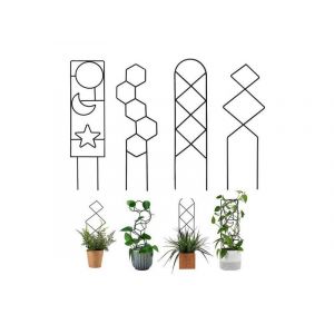 Ensemble de 4 treillis pour plantes d'int&eacute;rieur avec tuteur pour plantes grimpantes - Neuf