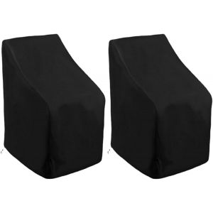 Letnerny-Lot De 2 Housses De Protection Pour Cha S De Jardin, 89 X 89 X 120 Cm, Imperm¿¿Ables, Anti-Uv, Coupe-Vent, R¿¿Sistantes Aux Uv, Pour Cha S De Jardin, Cha S Empilables, Cha S De Balcon - Neuf