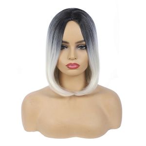 Wind Flying Mode Perruque Cheveux Milieu S¿¿Par¿¿ Dames Perruque T¿ºte Couvre-T¿ºte,H - Neuf