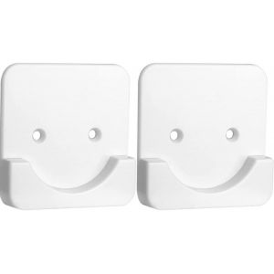 Lot de 2 supports antichute pour tringle à rideau de douche blanche, auto-adhésifs - Neuf