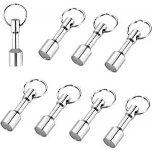 KAL-Porte Clé Aimanté 8 Pièces, Aimant Porte Clé, Porte Clés Crochets À Clés Magnétiques, Porte-Clés Magnétique Avec Anneau Fendu Aimant Test Bijoux Pour Recycleurs Amateurs Et Collectionneurs - Neuf