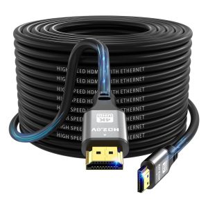 4K HDMI Cable 20 m,High Speed HDMI 2.0 Cord 4K@60Hz 18Gbps,Ultra HD,Ethernet Audio Return,Video 4K,1080p,3D,Arc,HDR Compatible with Xbox,PS5/PS4,HDTV,Laptop etc - Neuf