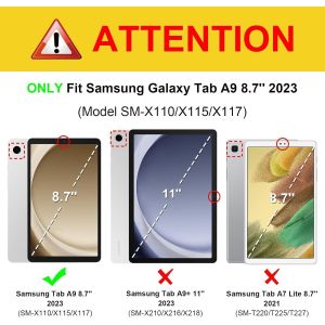 Coque Pour Samsung Galaxy Tab A9 8.7"" Sm-X110 X115 Etui Housse Pu Cuir Flip Support Protection Peint Motif &Eacute;tuis Pour Tablette Samsung Galaxy Tab A9 8.7"" Coque,Le Chat Musical - Neuf