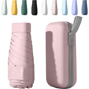 Mini Parapluie Pliant, Parapluie Anti Uv, Parapluie De Voyage, Parapluie De Poche Petit Parapluie Portable Compact Pour Hommes Et Femmes - Neuf