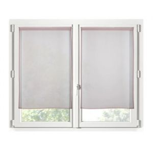 Brise-Bise - Monna - 60 X 160 Cm - 100% Polyester - Rose Roselin - Neuf