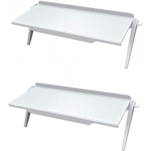 2 Pi&egrave;ces &Eacute;tag&egrave;re Sup&eacute;rieure TV, Support de Stockage de Moniteur, Tablette Sup&eacute;rieure pour T&eacute;l&eacute;viseur, Postuler &agrave; TV Box, Routeur, Bo&icirc;te de Jeu - Neuf