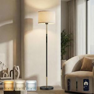 Ulteronixshop-Lampadaire Sur Pied Salon Avec Commande Tactile, Application Et T&eacute;l&eacute;commande, Lampe Sur Pied De Salon Avec 3 Temp&eacute;ratures De Couleur, Luminosit&eacute; R&eacute;glable, Minuterie 1 Heure, Fonction M&eacute; - Neuf