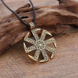 Dawapara Slave Kolovrat Symbole Païen Bijoux Roue Amulettes Et Mascotte Pendentif Collier Slave - Neuf