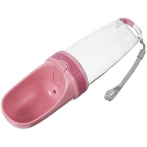 Bouteille D'eau Portable Rose Pour Animaux De Compagnie - Distributeur D'hydratation D'ext&eacute;rieur Pour Chiens Et Chats, L&eacute;g&egrave;re Et Pratique Pour Les Voyages Et Les Aventures - Neuf