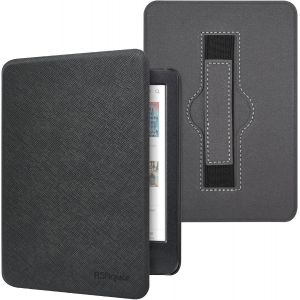 Guop-&Eacute;tui En Tissu Pour Kobo Clara Colour | Bw | 2e,Tolino Shine Colour/Shine 5/4 Avec Dragonne,Housse De Protection Avec Fonction Veille/R&eacute;veil Automatique,Noir - Neuf