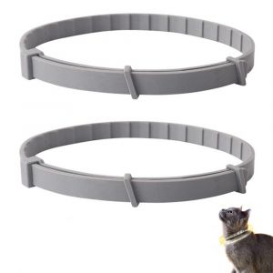 Lot De 2 Colliers Ajustables Pour Chien, Protection Anti-Tiques, 8 Mois De Protection, R&eacute;sistants &Agrave; L'eau, Taille 63 Cm - Neuf