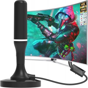 Antenne Tv Int&eacute;rieur Puissante Tnt, 2025 Antenne Tnt Avec Amplificateur De Signal &Agrave; Gain &Eacute;lev&eacute;, R&eacute;ception Longue Port&eacute;e &Agrave; 360&deg; Pour 1080P 4K Dvb-T Dvb-T2 Vhf Uhf - Neuf