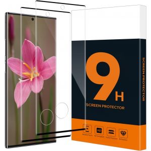 Kal-Lot De 2 Films De Protection D'écran En Verre Blindé Pour Samsung Galaxy S23 Ultra 5g, 2 Pièces De Protection En Verre De Dureté 9h, Anti-Bulles, Bords 3d, Toucher Sensible, Hd Transparent - Neuf