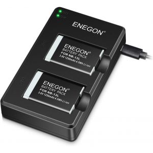 13L Replacement Battery Pack (2 Packs) and Dual Charger for Canon PowerShot G5X, G5X Mark II, G7X, G7X Mark II/III, SX720 HS,SX730 HS,SX740 HS, SX620 HS,G1 X Mark III, G9 X, G9 X Mark II - Neuf