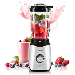 Blender 1600 W Batteur Sur Socle Multifonctionnel,Mixeur Avec Tasse De 1,7 L,Trois Modes De Fonctionnement Automatiques,Contr&ocirc;le De Vitesse En Douceur,6 Couteaux En Acier Inoxydable - Neuf