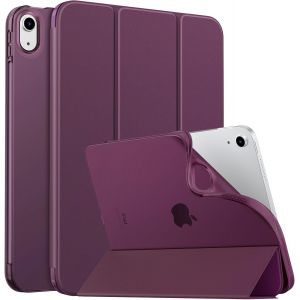 LORANKA-Coque pour iPad (A16) 11e G&eacute;n&eacute;ration 11Pouces 2025, iPad 10e G&eacute;n 10,9"" 2022, &Eacute;tui avec Coque Arri&egrave;re en TPU Souple &agrave; Rabat avec Support Semi-Transparent Protecteur, Violet Sombre - Neuf