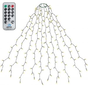 KAL-Guirlande Lumineuse 250 Leds Pour Sapin De Noêl Avec Télécommande, 1,5M X 10 Exterieur Etanche Guirlande Led Sapin Décoration (0,9-1,5M Sapin) Pour Décoration Noël, Fête, Jardin - Neuf