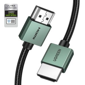 KALANKA-Câble HDMI 2.1 Certifié 8K 60Hz 4K 120Hz DynamicHDR HDCP eARC Haute Vitesse 48Gbps Aluminium Compatible avec PS5 4 Xbox Series X S MacBook Pro Mac Mini M4 HDTV Monietur Projecteur Blu Ray (1M - Neuf