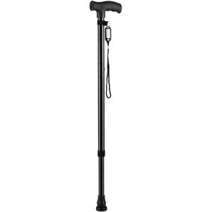 Letnerny-Canne De Marche Télescopique Pliable Avec Lumière Led, Poignée Antidérapante, Plage De Réglage De 86 À 96 Cm, Convient Pour Les Personnes Âgées, Les Hommes Et Les Femmes, La Randonnée Avec - Neuf