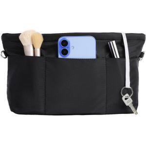 nzqaf-Organisateur de Sac à Main en Nylon - Organisateur pour Tote Bags - 13 Poches, Imperméable, Parfait pour Sacs à Main, Organisateur, Sac de Voyage & Tote Bag (Noir M) - Neuf