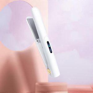 Lisseur Et Boucleur Sans Fil 2 En 1, 2600 Ma, Mini Lisseur De Voyage Avec 3 Temp&eacute;ratures, Id&eacute;al Comme Cadeau Pour Femme, Blanc - Neuf