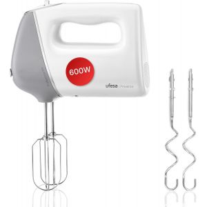 Batteur Provence P&eacute;trin &agrave; Fouets 600W, 5 Vitesses + Turbo, 2 Fouets pour Battre et 2 P&eacute;trisseurs, Fonction Battre, M&eacute;langer et P&eacute;trir, Bouton d`Ejection, Design Ergonomique, P&acirc;tisserie et Pain - Neuf