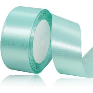 Ruban De Satin Vert Menthe De 40 Mm Pour D&eacute;corations De F&ecirc;te De No&euml;l, 23 M, Pour Emballage Cadeau, Artisanat, F&ecirc;te De Mariage, No&euml;l, Noeuds Pour Cheveux, Bouquets Floraux, Anniversaires, F&ecirc;tes - Neuf