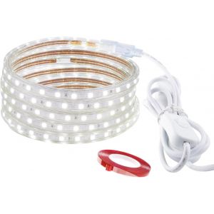 Ruban Led Avec Interrupteur, Bande Led Lumineux, Ip65 Etanche Bandeau Led, 220v 230v Ruban &Agrave; Led, Blanc Froid, 15m[Rub9224471] - Neuf