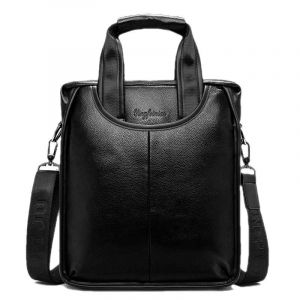 Sac messager en cuir souple vintage pour hommes,étuis à bombes,sac fourre-tout à main vertical,sac de bureau,initié par un homme - Black - Neuf