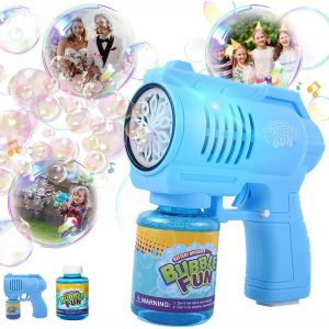 Kal-Pistolet A Bulle De Savon, Pistolet &Agrave; Bulles Jouet, Pistolets &Agrave; Bulles Led Automatique, Machine &Agrave; Bulles De Savon, Cadeau Pour Enfant/Anniversaire/F&ecirc;te (Avec 130ml Solution &Agrave; Bulles) - Neuf