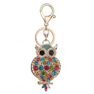 Femmes Nouvelle Mode Hibou Forme Pendentif Strass Sac Sac Sac Sac &Agrave; Main Voiture Porte-Cl&eacute;s Cadeau - Neuf
