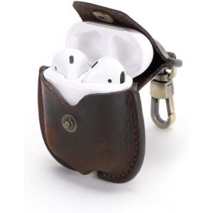 LORANKA-&Eacute;tui pour AirPods 1&egrave;re/2e g&eacute;n&eacute;ration, &eacute;tui en cuir pour AirPods, &eacute;tui pour &eacute;couteurs en cuir pour homme compatible avec Apple AirPod 1/2 g&eacute;n&eacute;ration (caf&eacute;) - Neuf