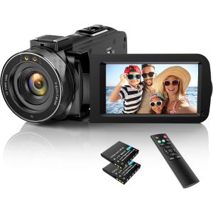 Cam&eacute;scope Cam&eacute;ra Vid&eacute;o 1080P 30Fps 36Mp Camescope Pour Youtube,Cam&eacute;ra Num&eacute;rique Avec Ir Vision Nocturne,16X Zoom Num&eacute;rique,3.0'' Lcd 270 Degr&eacute;s Ecran Rotatif Vlog Cam&eacute;ra,2 Piles - Neuf